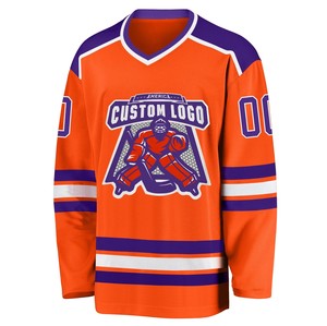 Jersey de Hockey sobre Hielo con Impresión por Transferencia de Calor Completa, 100% Poliéster, Antibacteriano, Secado Rápido, MOQ Bajo Disponible - Product Image 1