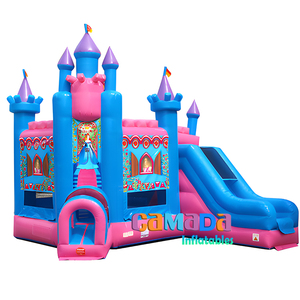 Château Gonflable Princesse avec Toboggan, Portable, Protection UV, Ignifuge, Imperméable, Caractéristiques 20ft*15ft Castel - Product Image 4