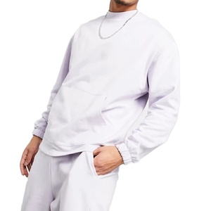 2025 chándales deportivos informales de alta calidad para hombres, forro polar de gran tamaño con hombros descubiertos con logotipo impreso de talla grande, servicio OEM - Product Image 4