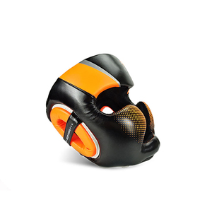 Protector de cabeza de boxeo profesional de alta calidad, equipo de cuero genuino con impresión de logotipo personalizado para entrenamiento y protección - Product Image 1