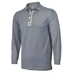 Men's Polo Shirt New Placket Technique Long Sleeve Quick Dry Sports Tennis Wear Uniform OEM Manufacture Custom Polos T-Shirt