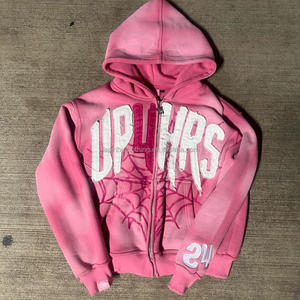 Sudadera con Capucha Streetwear para Hombre, con Estampado 3D Puff de Araña, Preencogida, 100% Algodón Felpa, Sudadera Esencial con Estampado de Espuma - Product Image 1