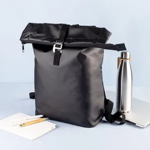 Zaino per Computer Personalizzato in Tessuto Rye con Chiusura Roll-Top per Gadget Promozionali - Product Image 3