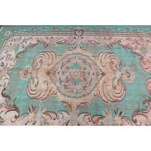 Alfombra Turca Vintage de 5.5x8.1 pies, Alfombra Grande, Alfombra de Lana Verde - Product Image 5