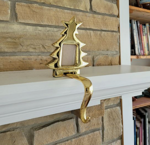 Artículo de Navidad Estrella con acabado dorado Calcetín de Navidad Ganchos de suspensión Diseño personalizado hecho a mano Decoración para el hogar - Product Image 6