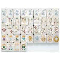 Jeu de Mahjong de Luxe Américain en Acrylique et Cristal, Tuiles Blanches Nacre, 160 Pièces, Portable, pour Casino, Divertissement et Fêtes