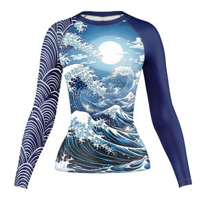 Custom Logo High Quality Breathable Quick Dry Wholesale Printed Long Sleeve MMA <b>for</b> <b>Women</b> BJJ <b>Rash</b> <b>Guard</b> OEM Service Custom - Product Image 1
