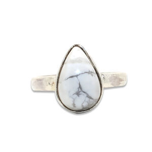 แหวนเงินสเตอร์ลิง925อัญมณีฮาวไลท์ปรับแต่งได้ทุกวันสำหรับงานปาร์ตี้ - Product Image 1