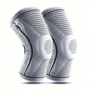 Manchons de genou en néoprène antidérapants, respirants, légers, avec rembourrage doux, faciles à porter, design ergonomique pour la musculation - Product Image 6