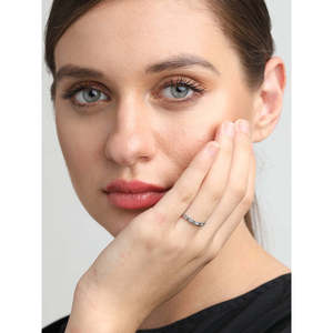 Anillos de Plata de Ley 925 de Primera Calidad para Mujer, Anillo para Hombre con Baño de Rodio y Diamante de Corte Princesa, Joyería Fina - Product Image 4