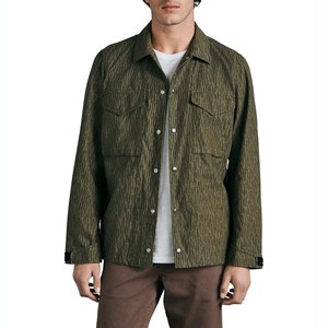 Lona personalizada bombardero PANA cuello cáñamo algodón camisa recortada trabajador trabajo hombres chaqueta cortavientos - Product Image 2