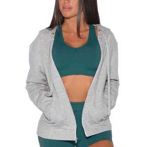 Sweats à capuche zippés grande taille pour femmes Design en molleton de coton surdimensionné Vêtements d'hiver respirants avec col à capuche pour les commandes en gros - Product Image 5