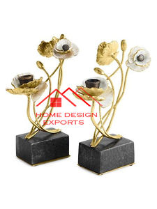 Escultura Metálica de Aluminio Fundido con Acabado Dorado, Decoración de Mesa de Centro de Lujo para el Hogar, Gran Venta - Product Image 5