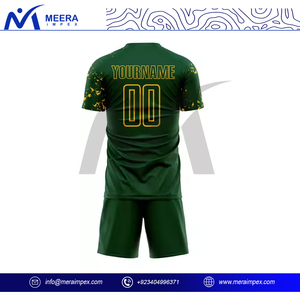 Uniformes de Fútbol Verdes con Estampado por Transferencia Térmica, Venta Caliente 2025, Personalizados, Lisos, de Manga Corta, Transpirables, de Secado Rápido, ODM OEM - Product Image 4