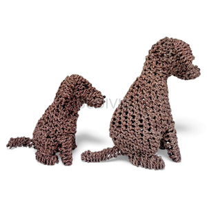 Figura de Perro Tejida a Mano con Jacinto de Agua, Decoración Ecológica para el Hogar, Venta al Por Mayor - Product Image 3