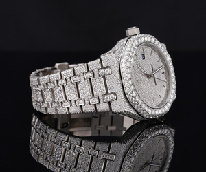 Personnalisé Hommes Femmes Haut de Gamme Luxe Bling Full Diamond Watch Montres Mécaniques Lab Grown Diamond Hip Hop Iced Out Acier Inoxydable - Product Image 3