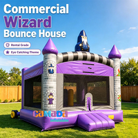 Château gonflable de qualité commerciale sur le thème des sorciers, château gonflable violet pour les fêtes de famille, la location, les écoles et les événements
