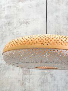 Vietrustic Décoratif En Osier Naturel Pendentif Lumière Bambou Rotin Abat-Jour Moderne Suspendus Lampes - Product Image 2