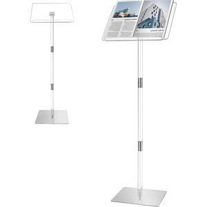 Soloaround có thể điều chỉnh chiều cao hiện đại Bục Giảng rõ ràng Acrylic bục đứng cho lớp học buổi hòa nhạc Nhà thờ & Bài phát biểu Rack hiển thị - Product Image 3