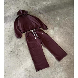 Pantalon ample en coton lourd à coupe ample, épaules tombantes, survêtement décontracté pour homme, streetwear, sweat-shirt et jogging, vente en gros OEM - Product Image 6