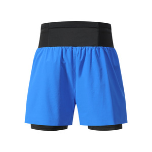Novedad de verano, pantalones cortos para correr para hombre, pantalones cortos de carreras de maratón al aire libre, 2 en 1 piezas, pantalones cortos deportivos antiexposición con bolsillos, envío DDP - Product Image 1