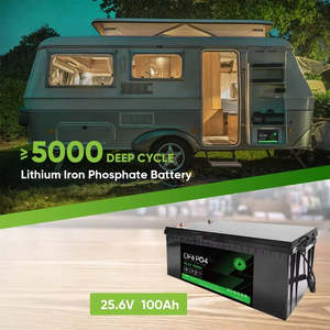 Smartpropel เครื่องกำเนิดไฟฟ้าพลังงานแสงอาทิตย์ LifePO4 200Ah 24โวลต์, 100Ah แบตเตอรี่สำรองลิเธียมเหล็กฟอสเฟต12โวลต์ปกป้อง IP65 - Product Image 3