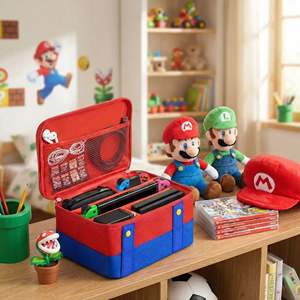 Grand Sac Mario for <b>Nintendo</b> <b>Switch</b> Protective <b>Case</b> Hard Shell with EVA Silicone Video <b>Game</b> Player Carrying <b>Case</b> Compatible with - Product Image 2