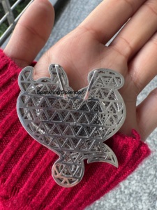 Pendentif coeur en argent sterling 925 pour cadeau fait avec des diamants de Moissanite Vvs Clarity pour hommes et femmes - Product Image 6