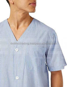 Ensemble de vêtements de nuit pour hommes de qualité supérieure Peignoir respirant à manches courtes 2 pièces en tricot à un prix - Product Image 3