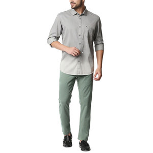 Pantalones Oxford de Algodón para Hombre, Corte Recto, Color Verde, Marca NAPA INDUSTRIES, Antiarrugas, Frente Plano, Estilo Casual Elegante, Cintura Alta, Cierre de Cremallera - Product Image 3