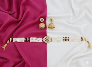 Elegante Collar de Gargantilla con Cuentas Antiguas de Alto Pulido Dorado, Estilo Elegante, Joyería Étnica, Ideal para Bodas y Fiestas - Product Image 2