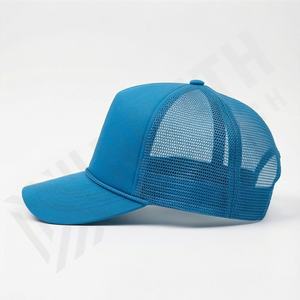 หมวกเบสบอลผ้าฝ้ายแบบกำหนดเอง ผู้ชาย ผู้หญิง ฮิปฮอป หมวกตาข่าย หมวกทรัคเกอร์ ผ้าแคนวาส พิมพ์ลายนูน ใช้กลางแจ้ง ระบายอากาศได้ดี แบบ Snapback - Product Image 3