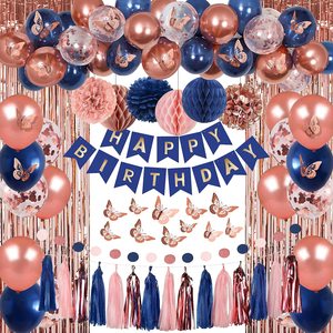 Pack Déco Anniversaire Complet – Ballons, Bannière, Spirales Et 25 Piques à Gâteau – Tout Pour Une Fête Réussie