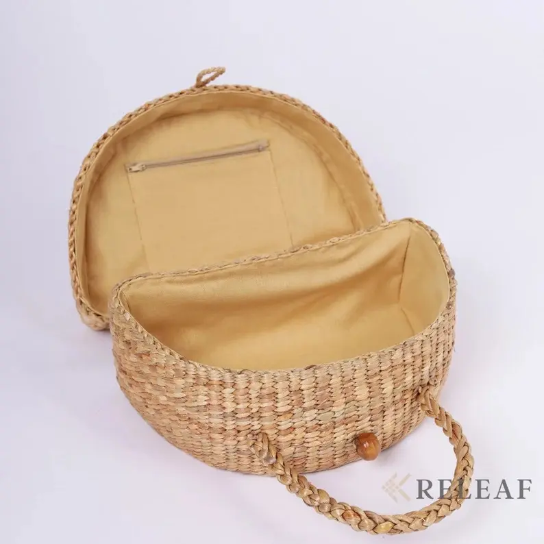 Best selling Picnic Basket Straw Bag Picnic Bag Straw Knitted with Top Handle Tote Bag Wicker Basket Ba, French Basket