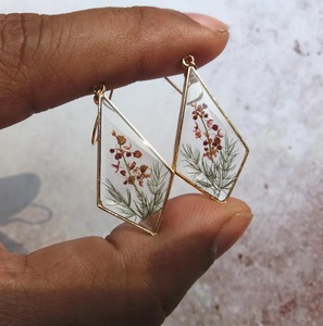 Resin Embroidery <b>Earrings</b> Handmade Stainless Steel Fashion Jewelry for Women Girls Classic Wedding Look High Quality - Product Image 2