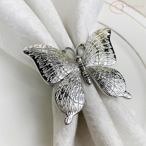 Anneaux de serviette décoratifs modernes en métal pour table à manger, accessoires de table de mariage écologiques améliorant la présentation des repas - Product Image 6