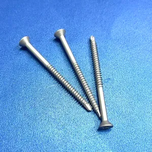 High quality Zinc-Flake Silver Hardware VietNam Supplier Head Style Silver Plated 8x60 Black Drilling Screws 80mm Length