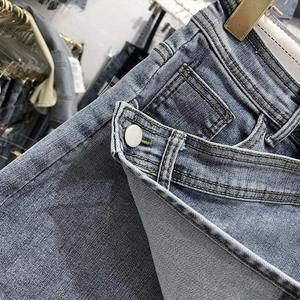 Women's Summer Fashion 100% Cotton Breathable Pearl Diamond Denim Sporty <b>Elastic</b> <b>Waist</b> Casual <b>Jeans</b> Shorts - Product Image 6