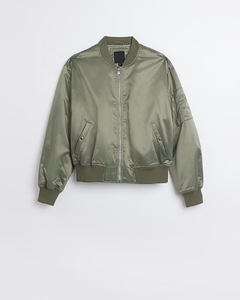 Nueva chaqueta de satén para hombre de nailon de ajuste Regular verde a la moda para hombre, diseño de servicio OEM, chaqueta Bomber personalizada para hombre, nueva ropa para hombre - Product Image 5