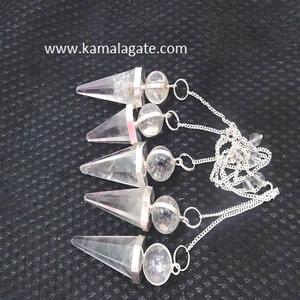 Pendules de radiesthésie Reiki en cristal d'améthyste à facettes naturelles - Product Image 2