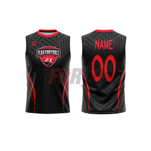 Wholesale 100% Polyester Sleeveless 7v7 Uniform XL Size Customized American Football Team Name Logo Plus Size Option OEM - Product Image 4