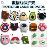 Funda Protectora de Silicona con Cubierta para Cables de Datos Tipo-C para iPhone (Uso en Teléfonos Móviles)