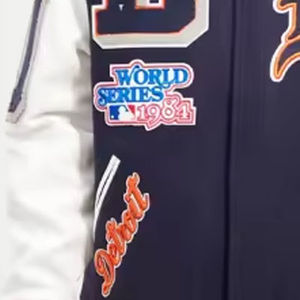 Venta al por mayor de alta calidad Varsity Jacket Men Chenille bordado mangas de cuero personalizado béisbol Letterman Varsity Jacket para hombres - Product Image 5