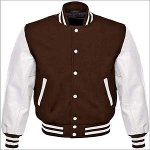 แจ็คเก็ตวาร์ซิตี้แบบมีปกตั้ง ปักลาย ตัวอักษร  ผ้าขนสัตว์/โพลีเอสเตอร์ กันน้ำ สำหรับฤดูหนาว  ขายส่ง  สามารถปรับแต่งด้านหน้าได้ - Product Image 1