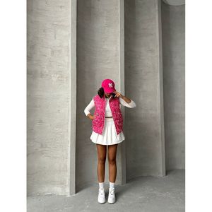 Chaleco Acolchado con Estampado Mixto para Mujer TOPSHOW, Mezcla Ligera de Algodón y Poliéster, Color Marrón, Ropa Exterior al por Mayor - Product Image 3