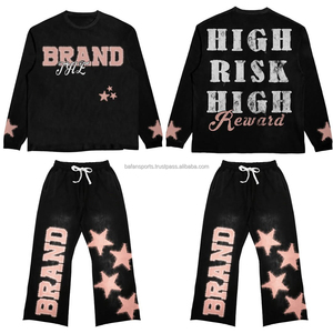 Chándal de lujo a la moda para mujer, chándal de felpa personalizado y elegante Conjunto de jogging, conjunto de chándal de gimnasio Premium de alta calidad - Product Image 1