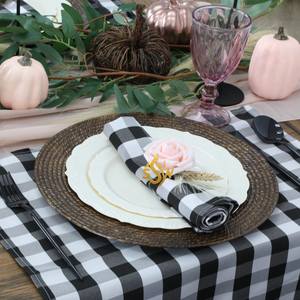 Assiette de chargeur tissée en rotin fait à la main forme ronde portion de nourriture dessus de table couleur marron plaqué fabriqué à la main grande taille approvisionnement - Product Image 5