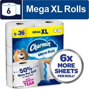 Papel Higiénico Charmin Ultra Suave, 6 Rollos Mega XL, 336 Hojas por Rollo (El Empaque Puede Variar) - Product Image 6