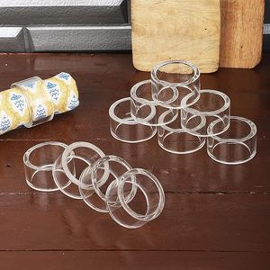 Elegant <b>Plain</b> Glass Napkin <b>Ring</b> for Wedding Dinner Party Table Decoration Round Glass Napkin <b>Ring</b> - Product Image 3