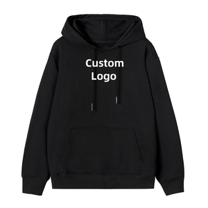 Sweat-shirt décontracté en coton uni avec impression de logo personnalisé, unisexe, en molleton, broderie en gros, lourd, sweat-shirt uni pour hommes - Product Image 2